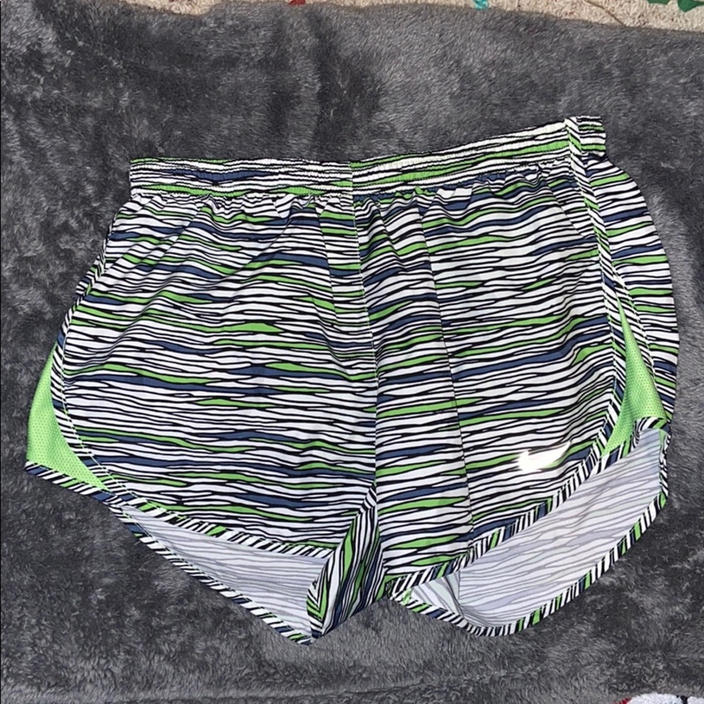 green nike running shorts